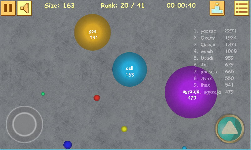 Cell screenshot
