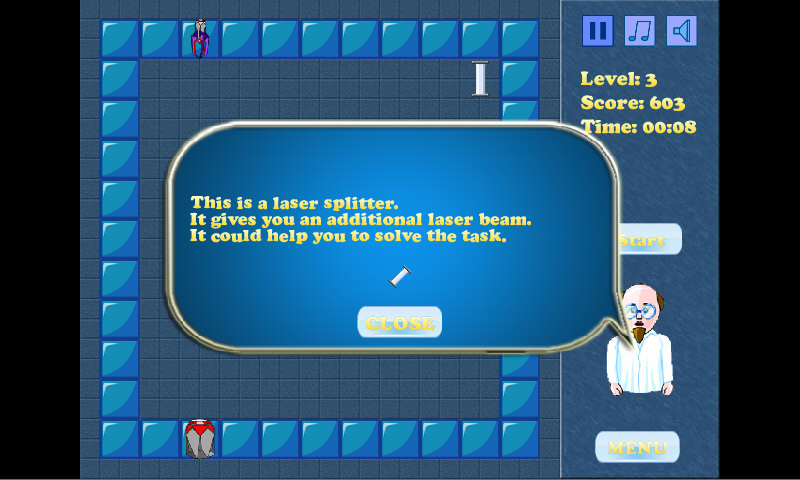 Laser screenshot