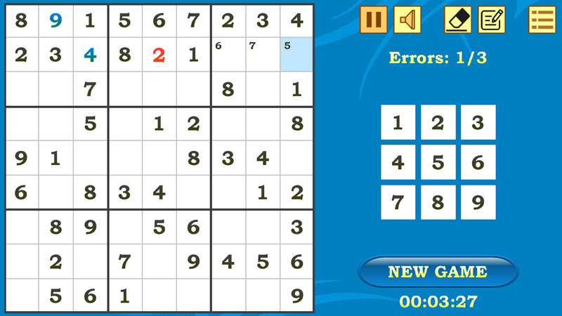 Sudoku screenshot